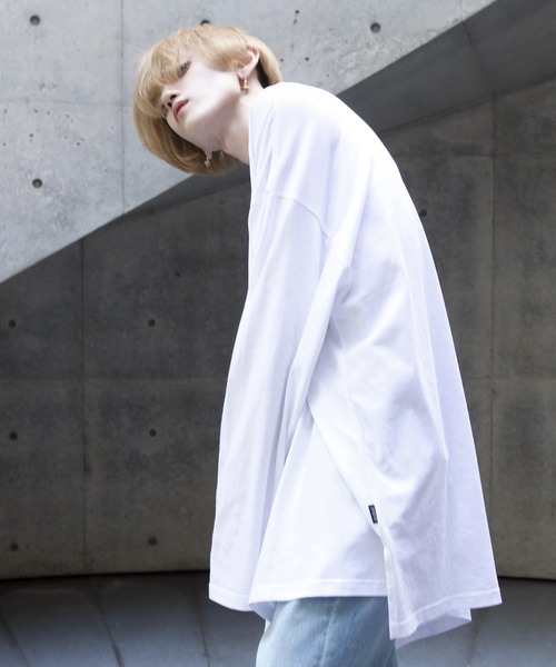 G.O.C（ジーオーシー）の「カッティングオーバーデイリーユースロンＴ（Tシャツ/カットソー・メンズ・ブラック/グレー/チャコールグレー/ホワイト・MEDIUM/LARGE）」の7枚目の写真