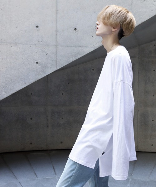 G.O.C（ジーオーシー）の「カッティングオーバーデイリーユースロンＴ（Tシャツ/カットソー・メンズ・ブラック/グレー/チャコールグレー/ホワイト・MEDIUM/LARGE）」の6枚目の写真