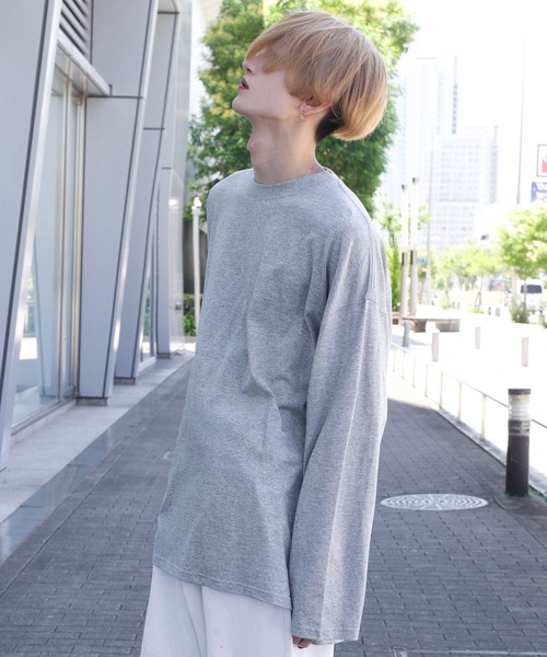 G.O.C（ジーオーシー）の「カッティングオーバーデイリーユースロンＴ（Tシャツ/カットソー・メンズ・ブラック/グレー/チャコールグレー/ホワイト・MEDIUM/LARGE）」の12枚目の写真