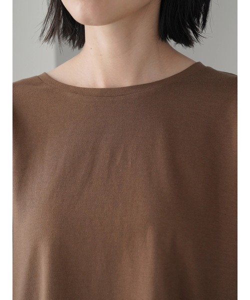 AMERICAN HOLIC（アメリカンホリック）の「SZ天竺サイドスリットカットチュニック（Tシャツ/カットソー・レディース・オフホワイト/チャコールグレー/ブラウン/ライトグレー・L/M）」の17枚目の写真