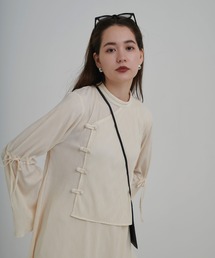 TINA：JOJUN | 楊柳 袖リボンブラウス TINA：JOJUN(Tシャツ/カットソー)