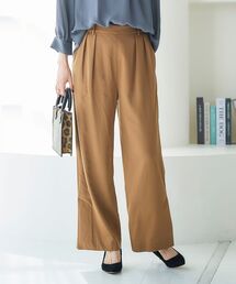 le.coeur blanc | サテンスリットワイドパンツ(その他パンツ)