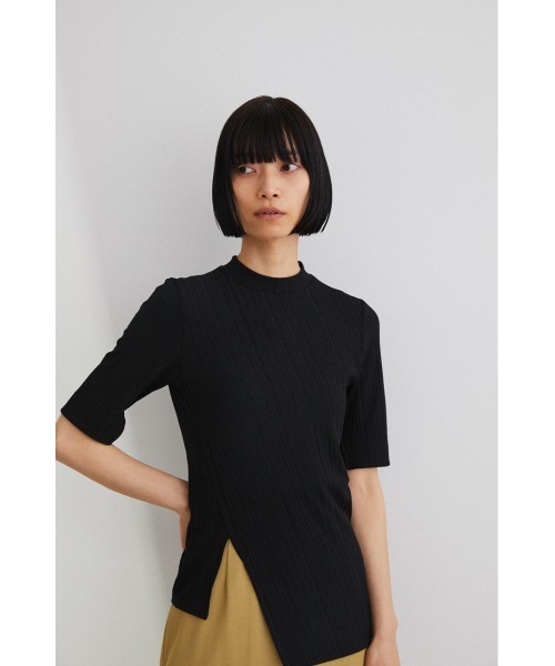 STYLEMIXER(スタイルミキサー)の「ランダムリブスリットトップ(Tシャツ/カットソー・レディース・ブラック/ホワイト/オレンジ・FREE)」の11枚目の写真