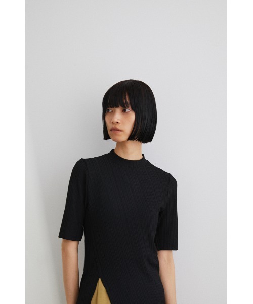 STYLEMIXER(スタイルミキサー)の「ランダムリブスリットトップ(Tシャツ/カットソー・レディース・ブラック/ホワイト/オレンジ・FREE)」の9枚目の写真