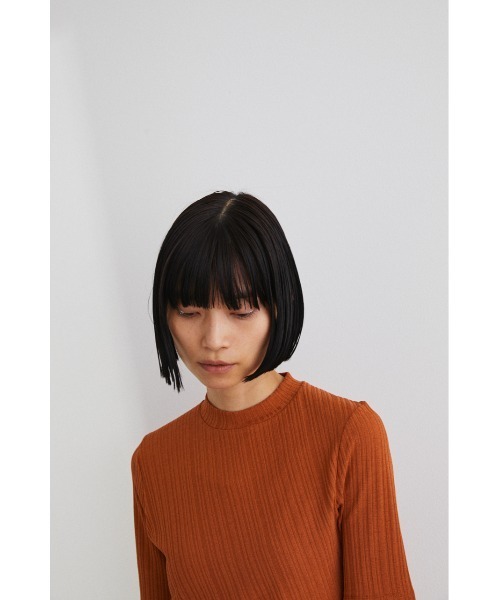 STYLEMIXER(スタイルミキサー)の「ランダムリブスリットトップ(Tシャツ/カットソー・レディース・ブラック/ホワイト/オレンジ・FREE)」の22枚目の写真