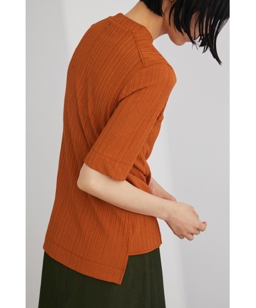 STYLEMIXER(スタイルミキサー)の「ランダムリブスリットトップ(Tシャツ/カットソー・レディース・ブラック/ホワイト/オレンジ・FREE)」の13枚目の写真