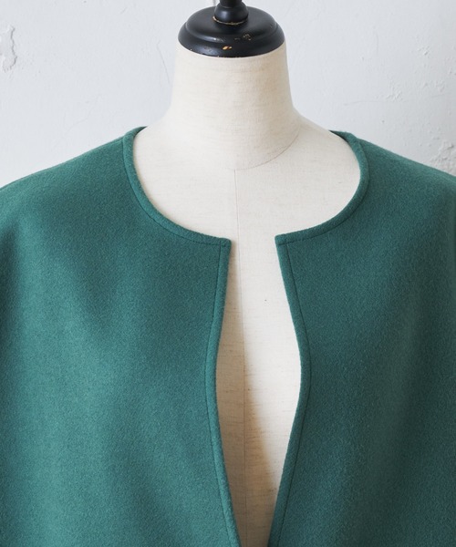 BEARDSLEY（ビアズリー）の「ウール羽織（その他アウター・レディース・グリーン/ネイビー・FREE）」の13枚目の写真
