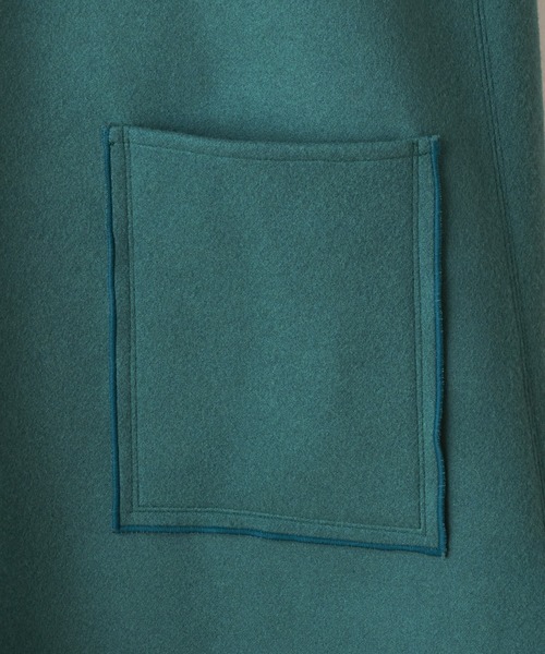 BEARDSLEY（ビアズリー）の「ウール羽織（その他アウター・レディース・グリーン/ネイビー・FREE）」の15枚目の写真