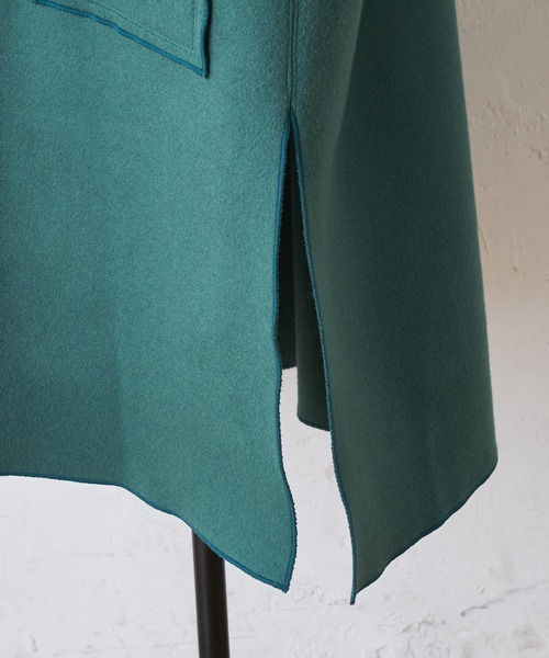 BEARDSLEY（ビアズリー）の「ウール羽織（その他アウター・レディース・グリーン/ネイビー・FREE）」の16枚目の写真