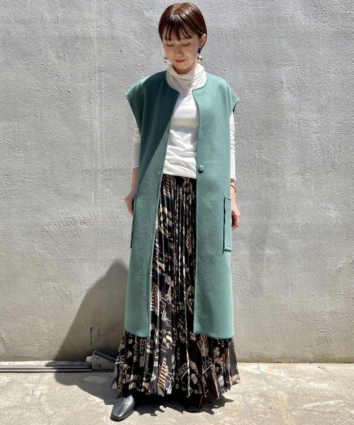 BEARDSLEY（ビアズリー）の「ウール羽織（その他アウター・レディース・グリーン/ネイビー・FREE）」の18枚目の写真
