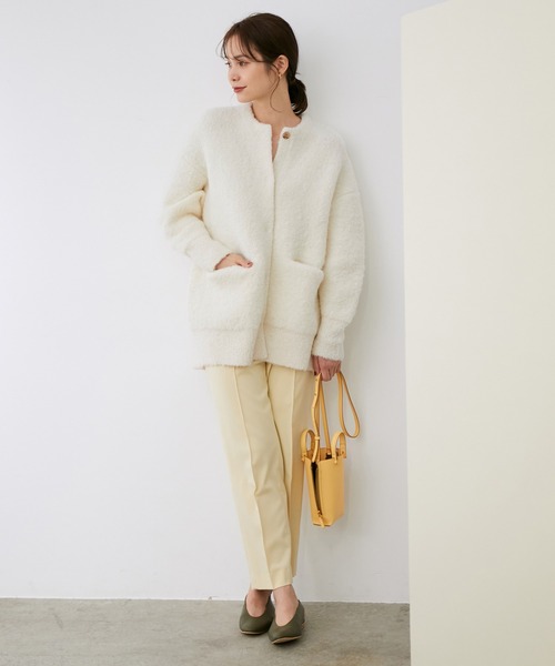 ROPE'（ロペ）の「ノーカラーリングヤーンニットブルゾン（ブルゾン