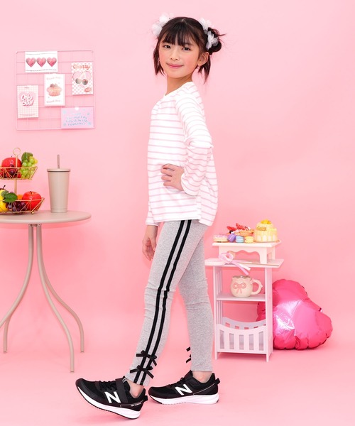 Bibiy スカラップ　ボーダートップス bibiy スカラップボーダートップス