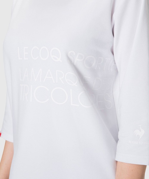 le coq sportif(ルコックスポルティフ)の「スポーツ レディース リラックス7分袖シャツ Tシャツ トレーニング トレーニングウェア スポーツウェア(Tシャツ/カットソー・レディース・ネイビー/ブラック/杢グレー/ホワイト・S/XL/L/M)」の12枚目の写真