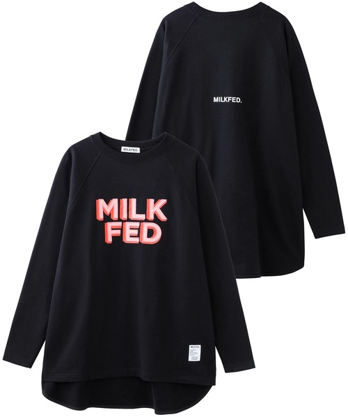 MILKFED.（ミルクフェド）の「EMBROIDERY LOGO BIG TOP（スウェット・レディース・ブラック/ネイビー/アッシュ・ONE SIZE）」の14枚目の写真