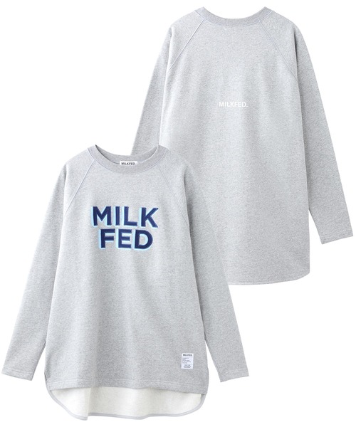 MILKFED.（ミルクフェド）の「EMBROIDERY LOGO BIG TOP（スウェット・レディース・ブラック/ネイビー/アッシュ・ONE SIZE）」の8枚目の写真