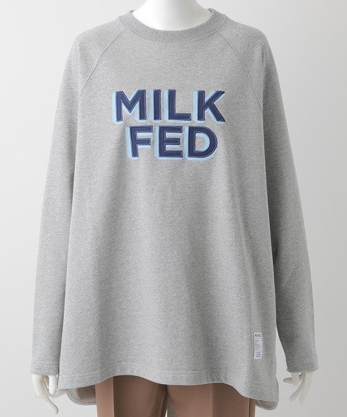 MILKFED.（ミルクフェド）の「EMBROIDERY LOGO BIG TOP（スウェット・レディース・ブラック/ネイビー/アッシュ・ONE SIZE）」の10枚目の写真