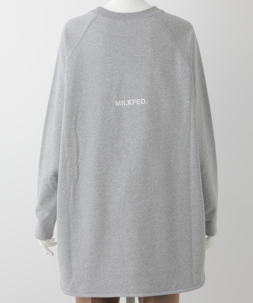 MILKFED.（ミルクフェド）の「EMBROIDERY LOGO BIG TOP（スウェット・レディース・ブラック/ネイビー/アッシュ・ONE SIZE）」の7枚目の写真