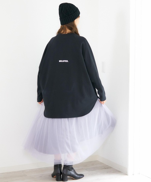 MILKFED.（ミルクフェド）の「EMBROIDERY LOGO BIG TOP（スウェット・レディース・ブラック/ネイビー/アッシュ・ONE SIZE）」の22枚目の写真