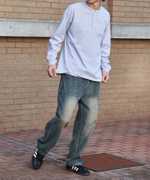 Goodwear（グッドウェア）の「【Goodwear】ヘンリーネック L/S TEE　ヘビーウェイトUSAコットン 2W7-5512（Tシャツ/カットソー・メンズ・ホワイト/ブラック/ダークグリーン/チャコールグレー/ライトグレー/カーキ/ネイビー・M/L/XL）」の20枚目の写真