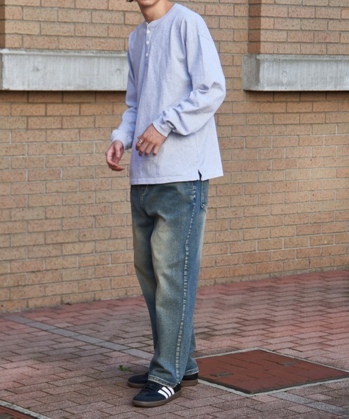 Goodwear（グッドウェア）の「【Goodwear】ヘンリーネック L/S TEE　ヘビーウェイトUSAコットン 2W7-5512（Tシャツ/カットソー・メンズ・ホワイト/ブラック/ダークグリーン/チャコールグレー/ライトグレー/カーキ/ネイビー・M/L/XL）」の21枚目の写真