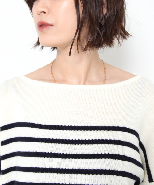 Rouge vif(ルージュヴィフ)の「ボーダーニット(ニット/セーター・レディース・レッド/ネイビー・フリー)」の6枚目の写真