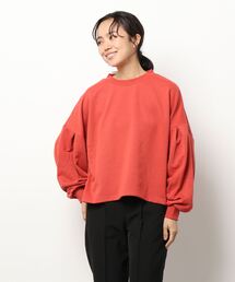 Samansa Mos2 blue | 裏毛ドルマンカットソー(Tシャツ/カットソー)