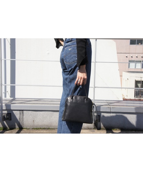 TIDEWAY(タイドウェイ)の「【TIDEWAY】LIGHT LEATHER BOSTON/S T2543(ハンドバッグ・レディース・ブラック/ダークブラウン/グレイッシュベージュ/ダークブラウン系・FREE)」の7枚目の写真