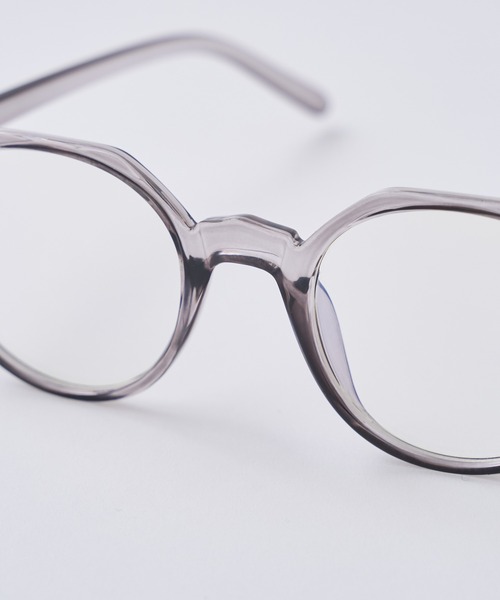 CIAOPANIC（チャオパニック）の「クリアラウンドメガネ（メガネ・レディース・グレー/ピンク・FREE）」の3枚目の写真