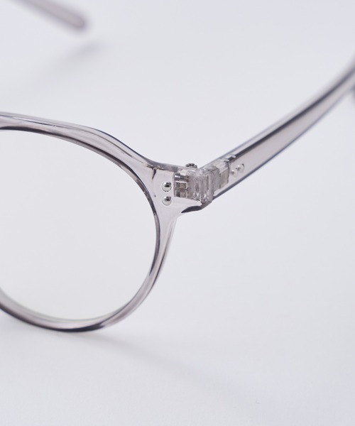 CIAOPANIC（チャオパニック）の「クリアラウンドメガネ（メガネ・レディース・グレー/ピンク・FREE）」の4枚目の写真