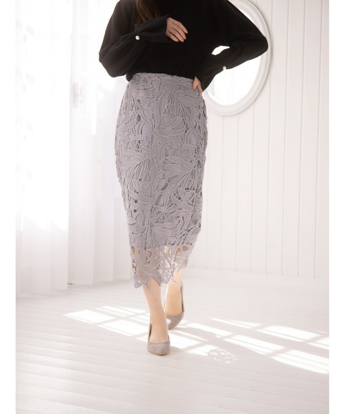 fifth（フィフス）の「【サイズ展開あり】レースタイトロングスカート（スカート・レディース・ブラック/ブルー/スモークピンク/イエロー/ホワイト・SMALL/MEDIUM）」の18枚目の写真