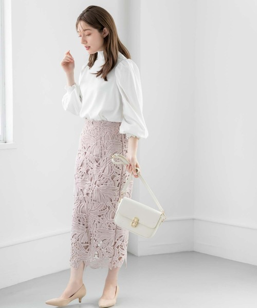 fifth（フィフス）の「【サイズ展開あり】レースタイトロングスカート（スカート・レディース・ブラック/ブルー/スモークピンク/イエロー/ホワイト・SMALL/MEDIUM）」の14枚目の写真