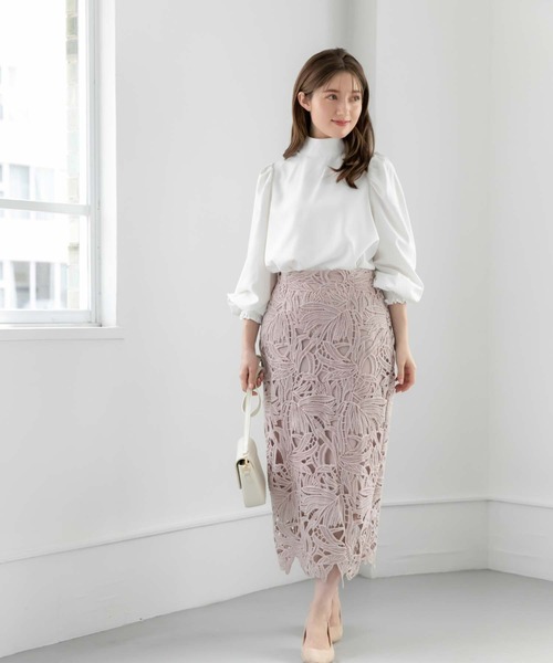 fifth（フィフス）の「【サイズ展開あり】レースタイトロングスカート（スカート・レディース・ブラック/ブルー/スモークピンク/イエロー/ホワイト・SMALL/MEDIUM）」の16枚目の写真