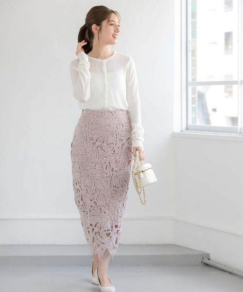 fifth（フィフス）の「【サイズ展開あり】レースタイトロングスカート（スカート・レディース・ブラック/ブルー/スモークピンク/イエロー/ホワイト・SMALL/MEDIUM）」の11枚目の写真