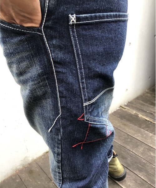 BURNOUT（バーンアウト）の「【BURNOUT】ツイストst.デニムUSEDパンツ（デニムパンツ・メンズ・インディゴブルー・M/L）」の6枚目の写真