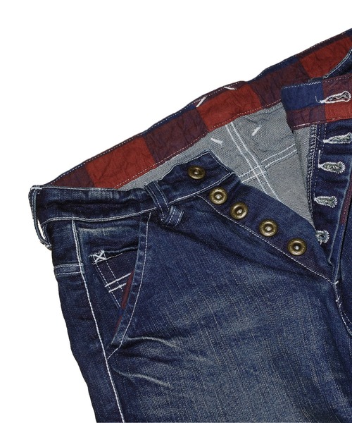 BURNOUT（バーンアウト）の「【BURNOUT】ツイストst.デニムUSEDパンツ（デニムパンツ・メンズ・インディゴブルー・M/L）」の10枚目の写真