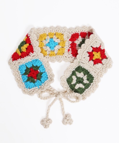 WC（ダブル シー）の「クロシェニットヘアアクセ（ヘアバンド・レディース・ブラック/アイボリー・FREE）」の11枚目の写真