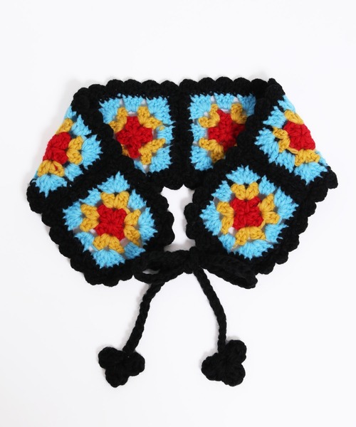 WC（ダブル シー）の「クロシェニットヘアアクセ（ヘアバンド・レディース・ブラック/アイボリー・FREE）」の3枚目の写真