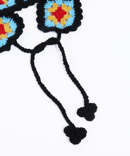 WC（ダブル シー）の「クロシェニットヘアアクセ（ヘアバンド・レディース・ブラック/アイボリー・FREE）」の8枚目の写真