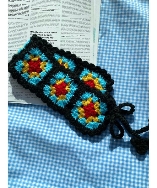 WC（ダブル シー）の「クロシェニットヘアアクセ（ヘアバンド・レディース・ブラック/アイボリー・FREE）」の10枚目の写真