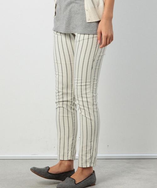 coen（コーエン）の「ストライプ柄イージースキニーパンツ◆（その他パンツ・レディース・オフホワイト/オリーブ/ネイビー・SMALL/LARGE/MEDIUM）」の20枚目の写真