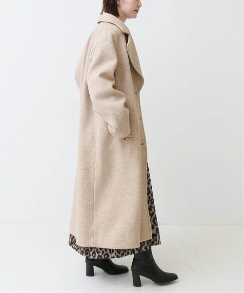 Spick & Span（スピックアンドスパン）の「#ネップツイードビッグカラーコート◆（チェスターコート・レディース・チャコールグレー/ベージュ・38/36）」の7枚目の写真