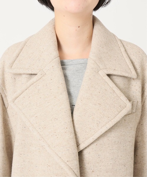 Spick & Span（スピックアンドスパン）の「#ネップツイードビッグカラーコート◆（チェスターコート・レディース・チャコールグレー/ベージュ・38/36）」の5枚目の写真