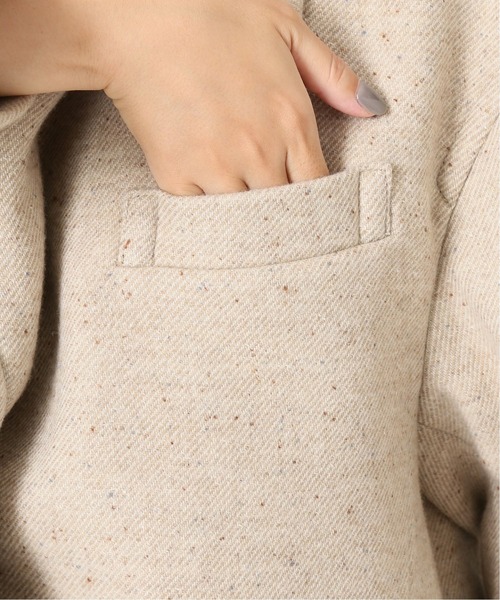 Spick & Span（スピックアンドスパン）の「#ネップツイードビッグカラーコート◆（チェスターコート・レディース・チャコールグレー/ベージュ・38/36）」の12枚目の写真