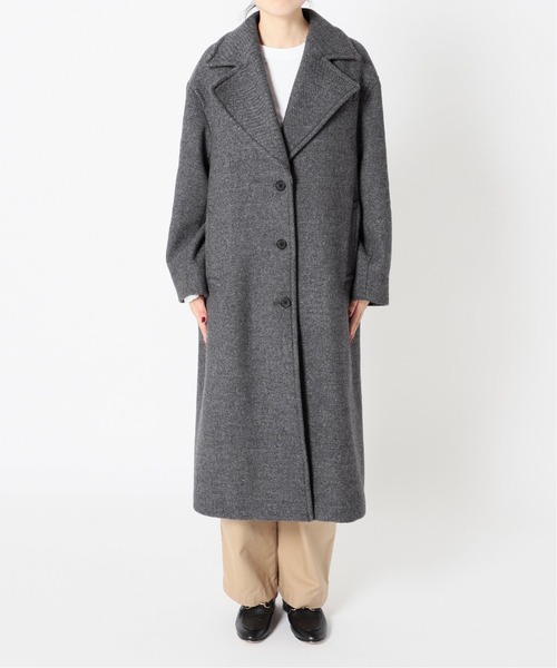 Spick & Span（スピックアンドスパン）の「#ネップツイードビッグカラーコート◆（チェスターコート・レディース・チャコールグレー/ベージュ・38/36）」の21枚目の写真