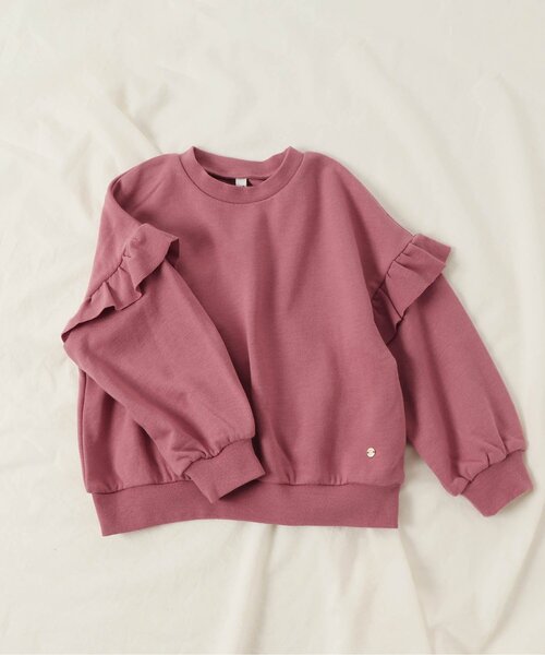 apres les cours（アプレレクール）の「【HAPPY PRICE】袖フリルトレーナー（スウェット・キッズ・アイボリー/ローズ/ブルー/オレンジ/ミント・110/90/100/120/130/80/140）」の4枚目の写真