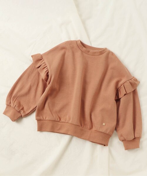 apres les cours（アプレレクール）の「【HAPPY PRICE】袖フリルトレーナー（スウェット・キッズ・アイボリー/ローズ/ブルー/オレンジ/ミント・110/90/100/120/130/80/140）」の5枚目の写真