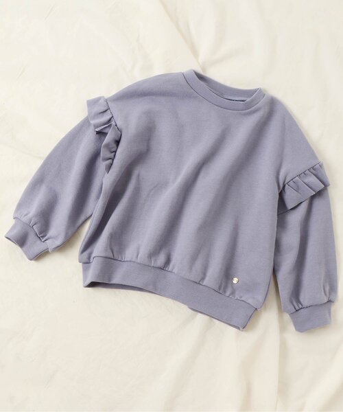 apres les cours（アプレレクール）の「【HAPPY PRICE】袖フリルトレーナー（スウェット・キッズ・アイボリー/ローズ/ブルー/オレンジ/ミント・110/90/100/120/130/80/140）」の3枚目の写真