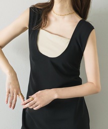 NEUNA | 2WAY  Uネック・Vネックロングワンピース(ワンピース)