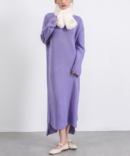 セール】Vネック ニットワンピース（ワンピース）｜MAISON DE THERESE