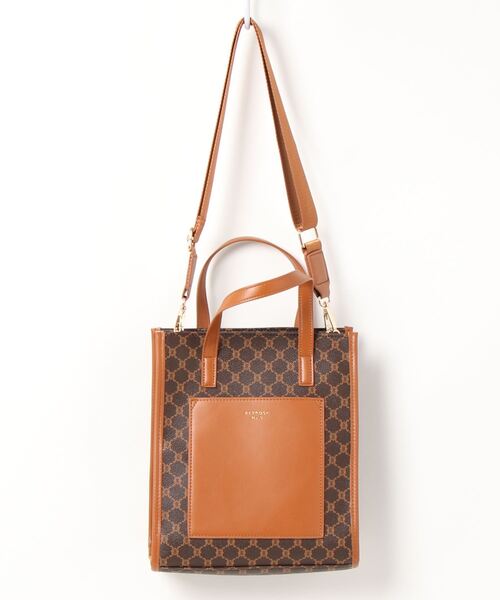 one way（ワンウェイ）の「【oneway】モノグラムボストンバッグ（ボストンバッグ・レディース・ベージュ/オレンジ/ライトブラウン・FREE）」の3枚目の写真